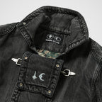 Thug Club Bio Soldier Denim Trench Coat in black, view 4 of 10