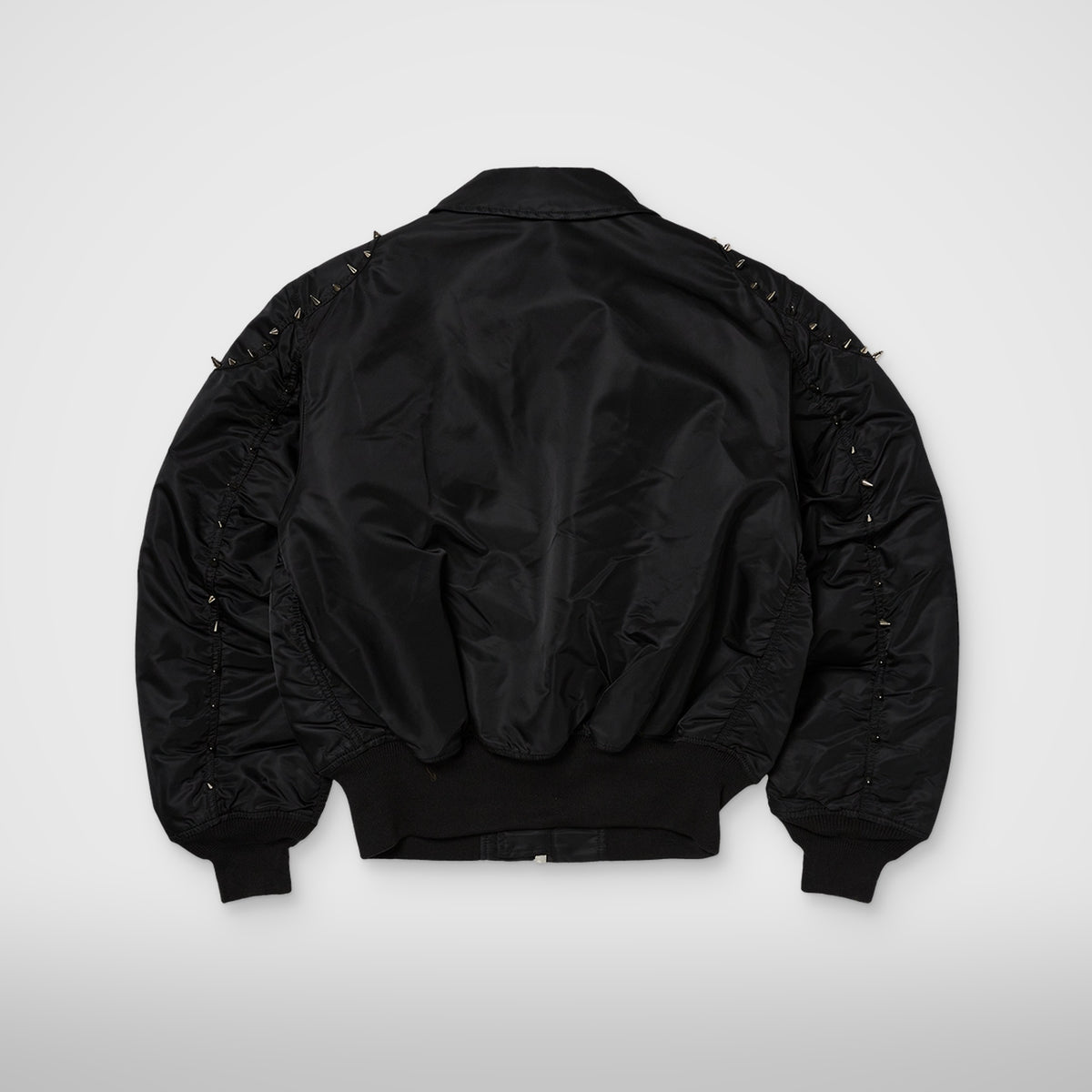 Thug Club X Alpha CWU 45/P Studded Jacket in black, back view