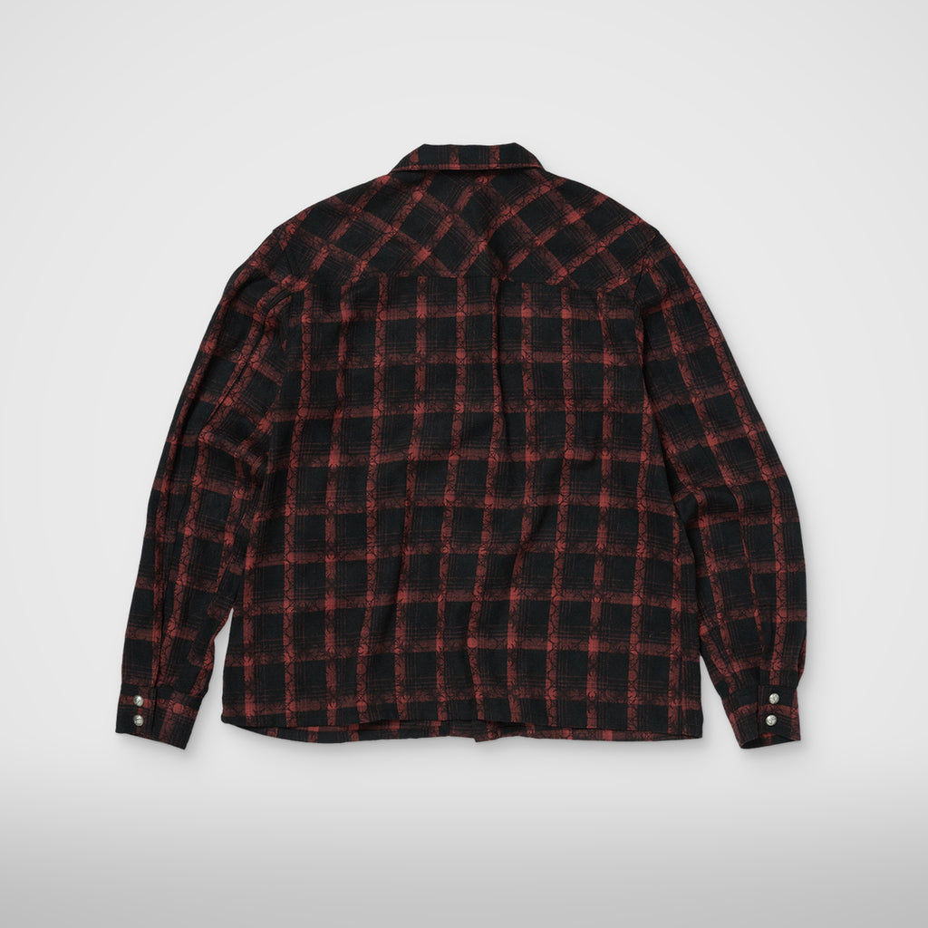 Thug Club TC All Over Pattern Shirt in red, view 2 of 2