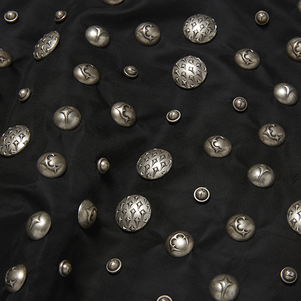 Thug Club X Alpha CWU 45/P All Over Rivet Jacket in black, view 9 of 9