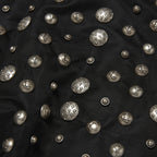 Thug Club X Alpha CWU 45/P All Over Rivet Jacket in black, view 9 of 9