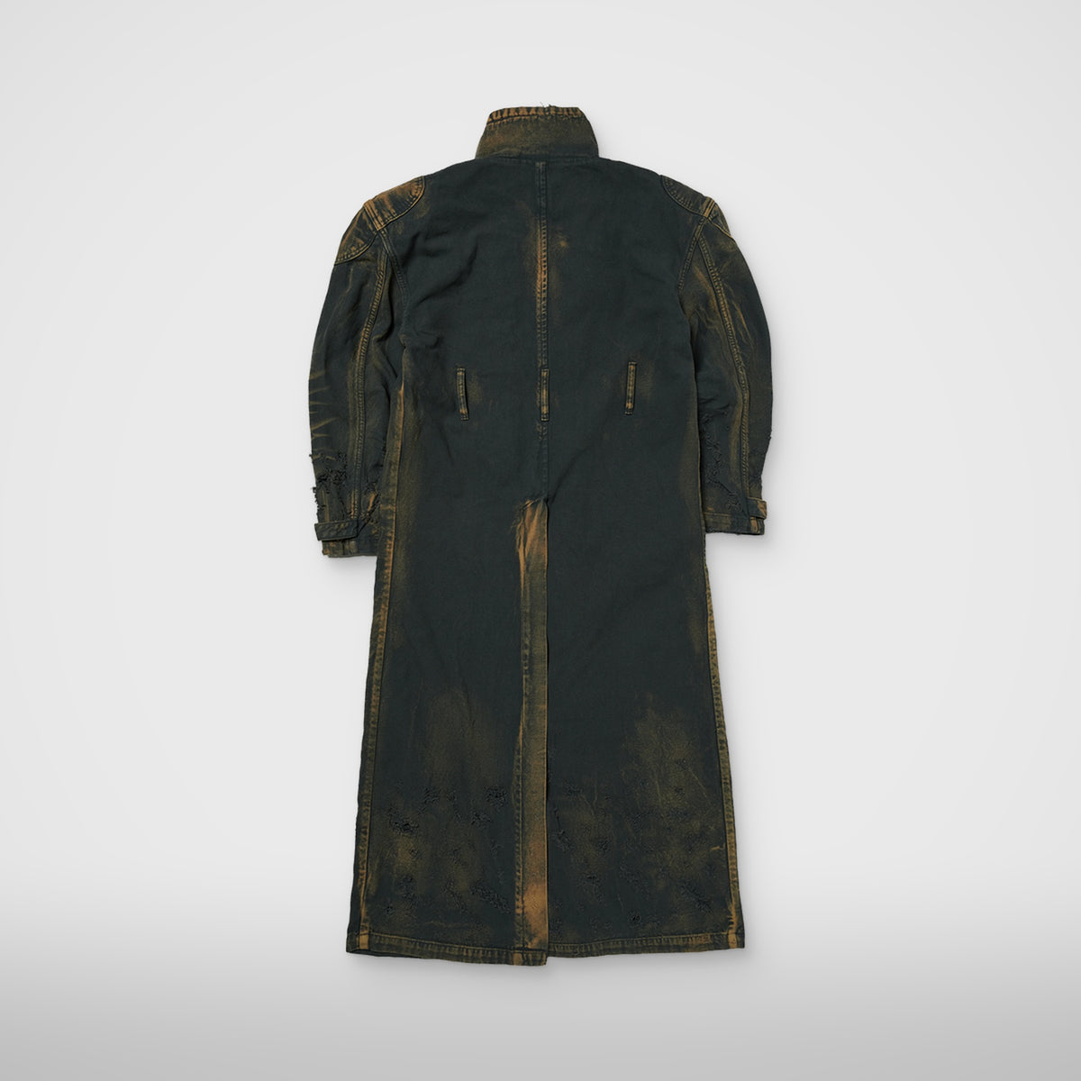 Thug Club TC Trigun Coat in rust black, back view