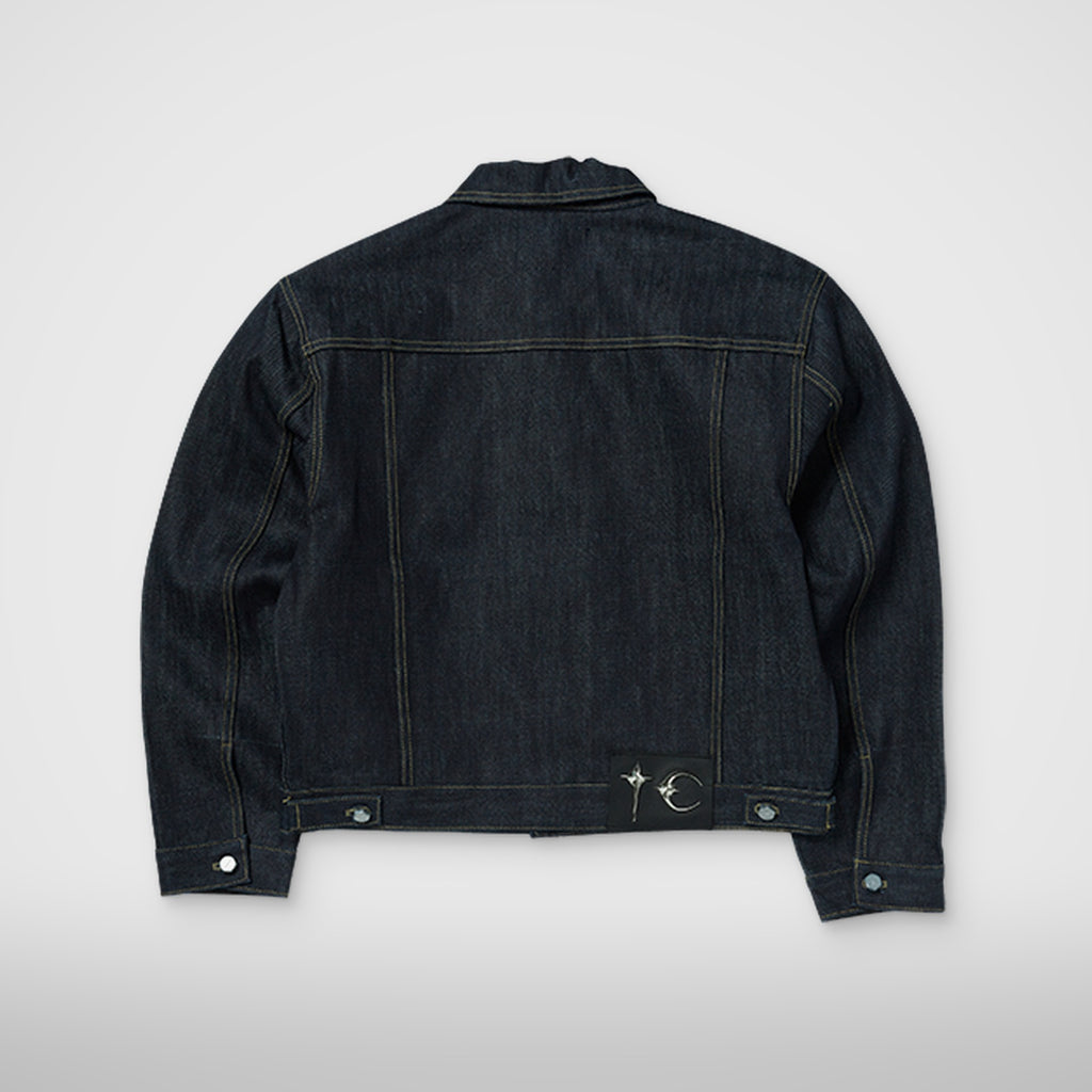 Thug Club Land Warfare Denim Jacket in indigo, view 2 of 8