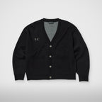 Thug Club TC Bone Knit Cardigan in black, view 2 of 2