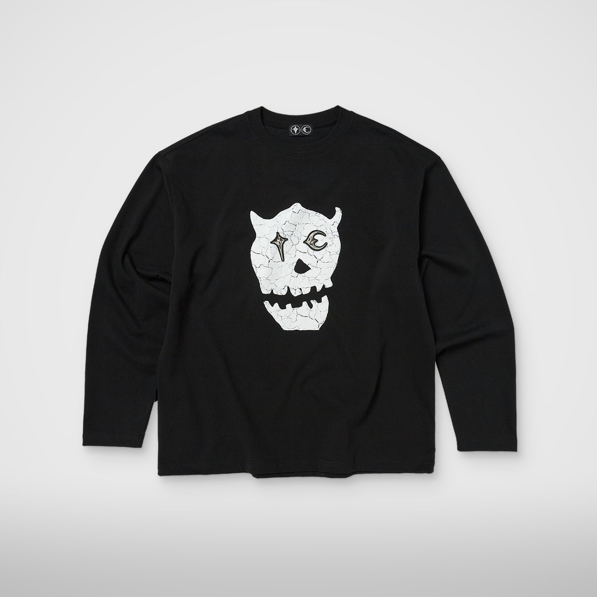 Thug Club TC Skull Long-Sleeve in black, front view