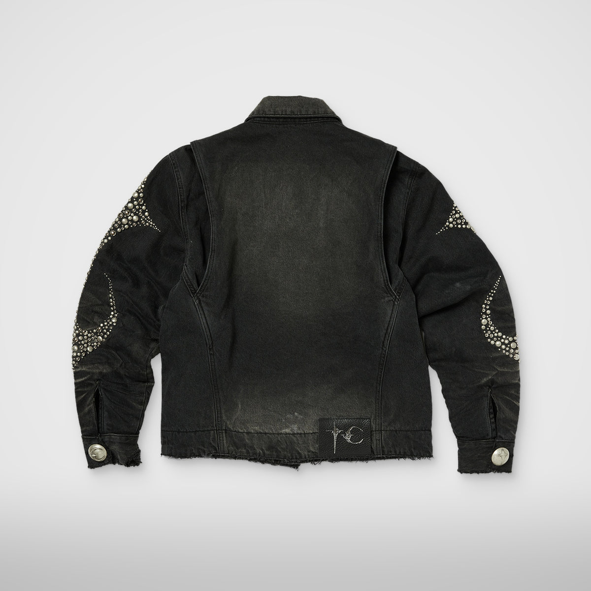 Thug Club Iron Steel Focus Denim Jacket in black, view 2 of 4
