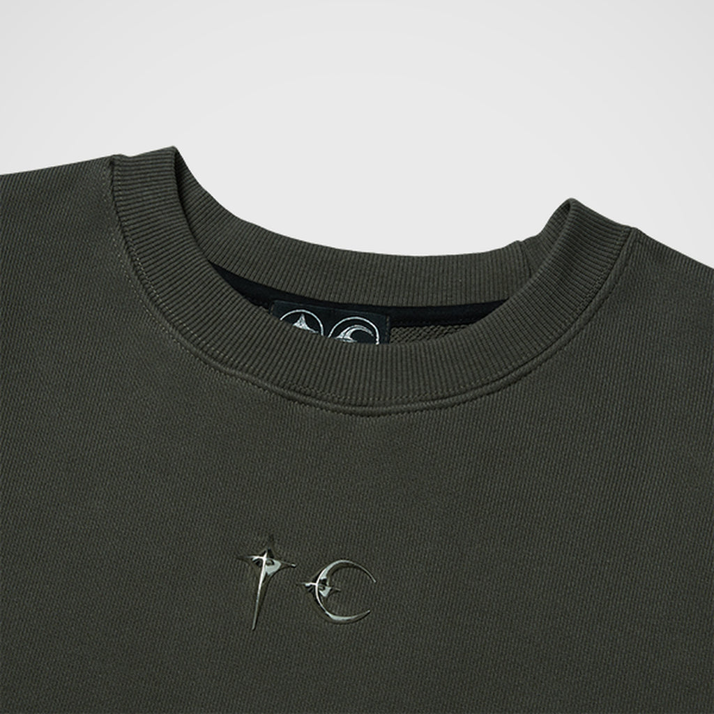 Thug Club Color Emblem Sweatshirt in khaki, view 3 of 5