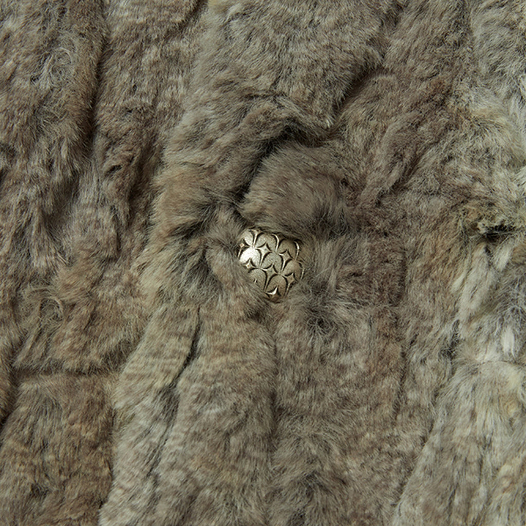 Thug Club Jindo Mix Fur Jacket in beige, view 5 of 8