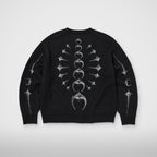 Thug Club TC Bone Knit Cardigan in black