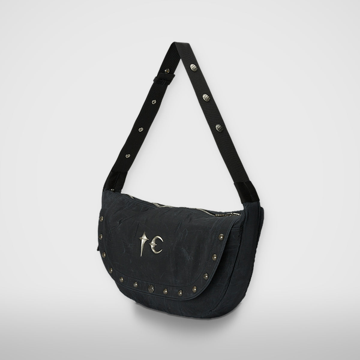 Thug Club Scarred Bio Army Messenger Bag in black, view 2 of 11