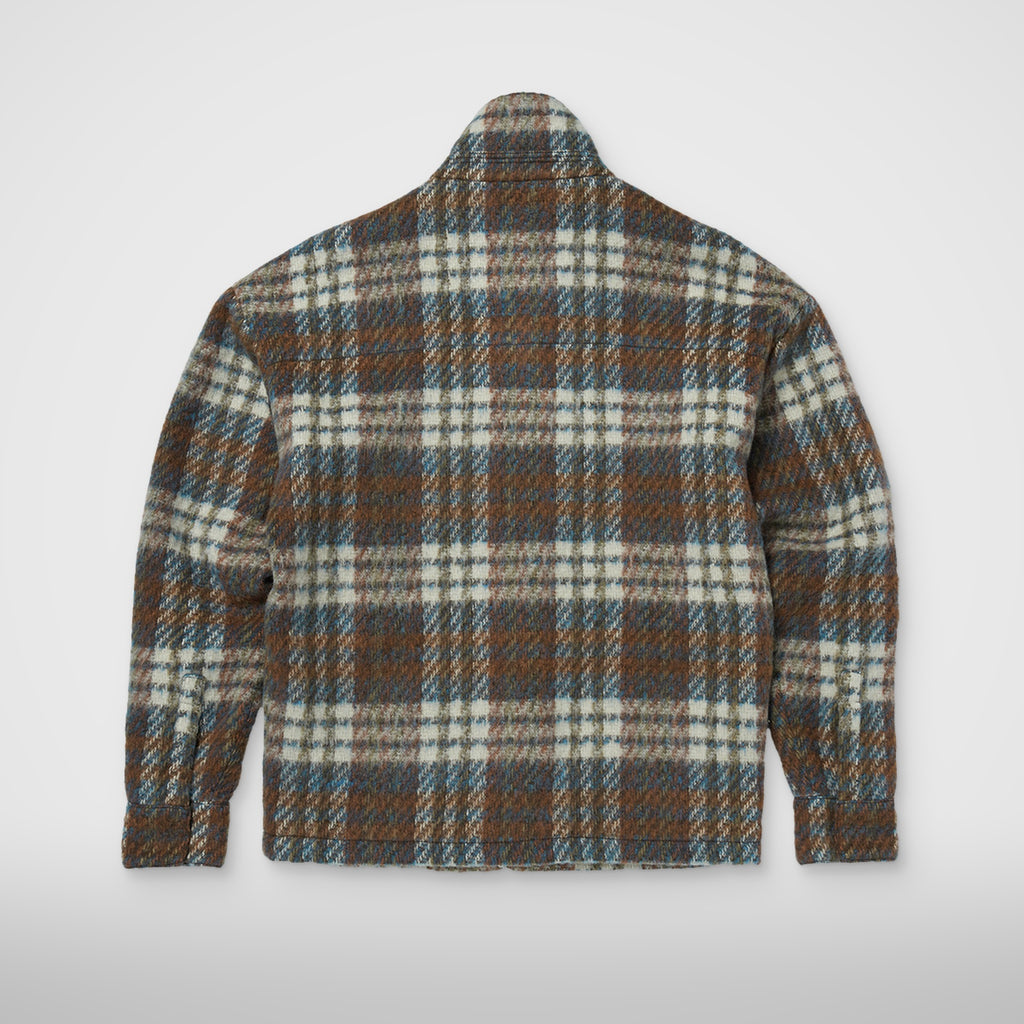 Thug Club Classic Check Full-Zip Jacket in blue/orange, view 2 of 2