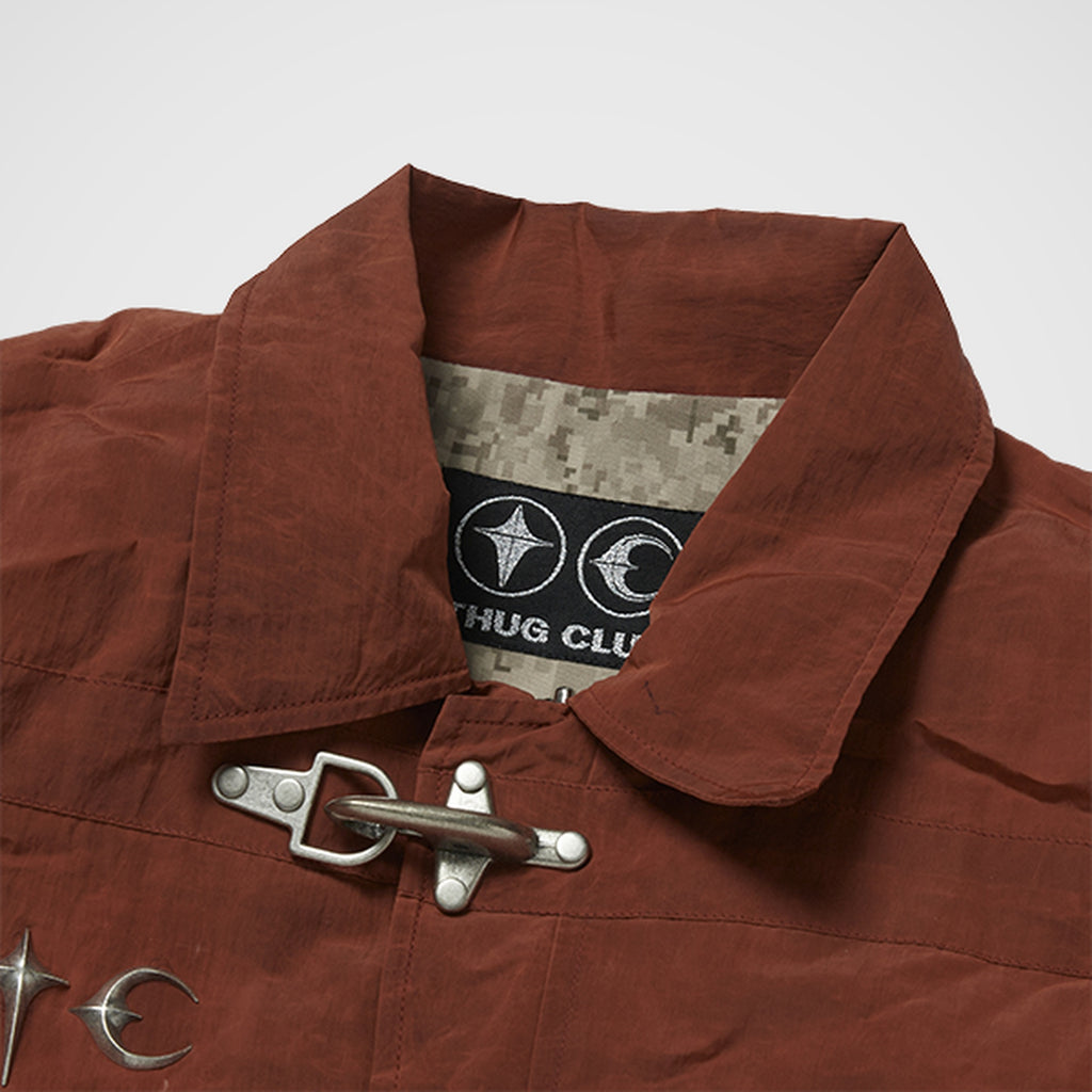 Thug Club Scarred Bio Soldier Jacket in red, view 3 of 8