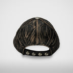 Thug Club TC Leather Chopper Cap in black, back view