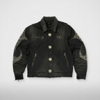 Thug Club Iron Steel Focus Denim Jacket in black
