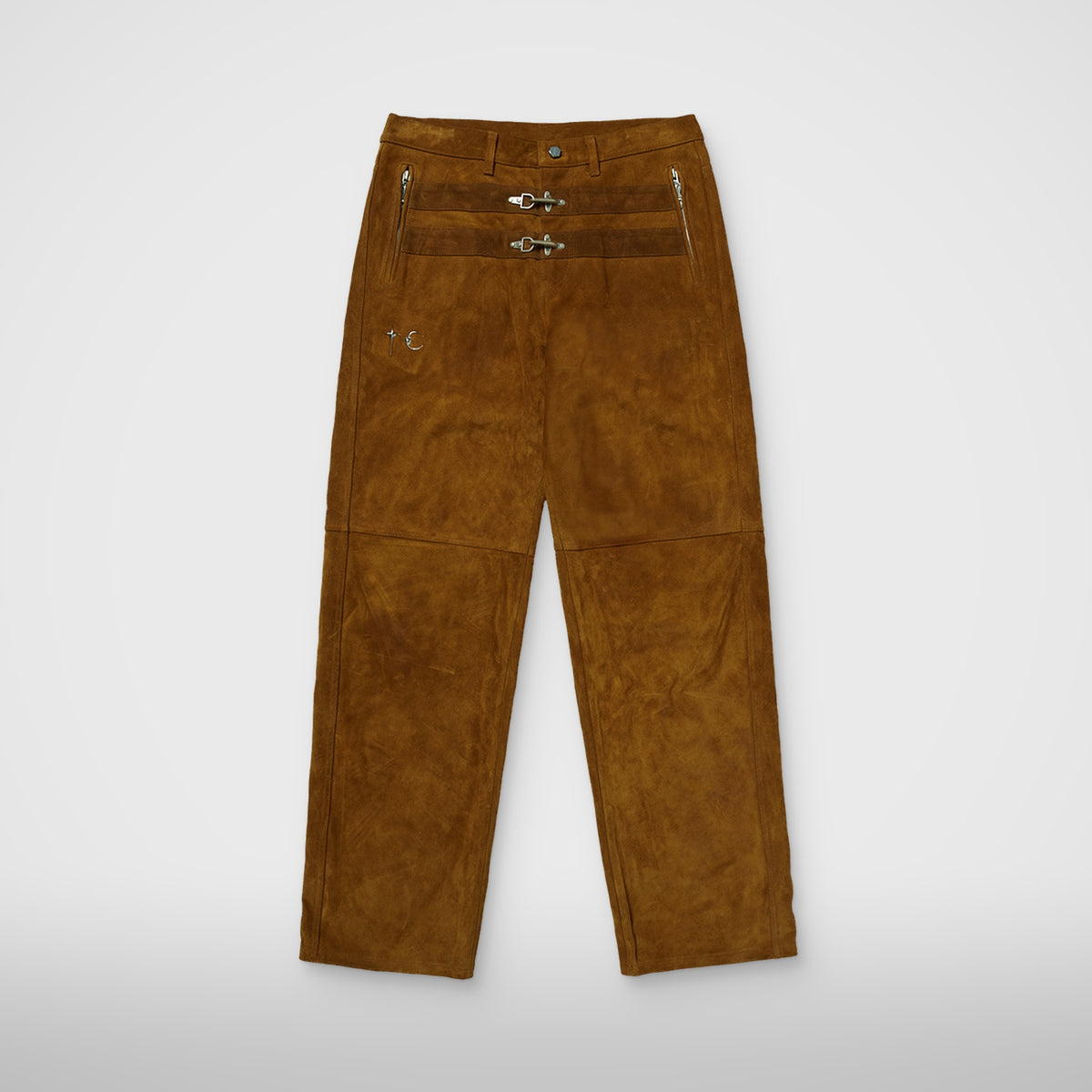 Thug Club Bio Soldier Leather Pants in camel