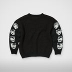 Thug Club TC Bone Cross Knit Sweater in black, view 2 of 4