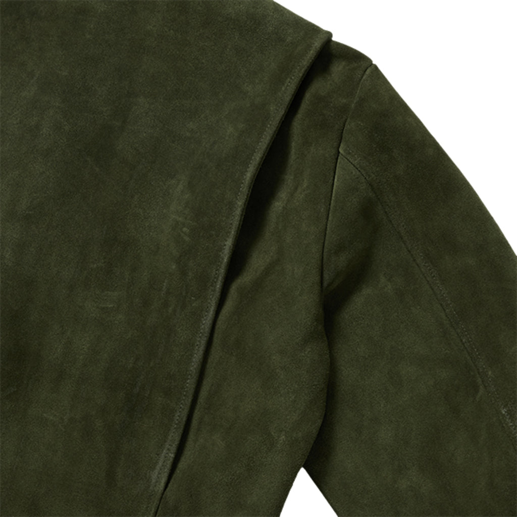 Thug Club Bio Soldier Leather Jacket in khaki, view 7 of 8