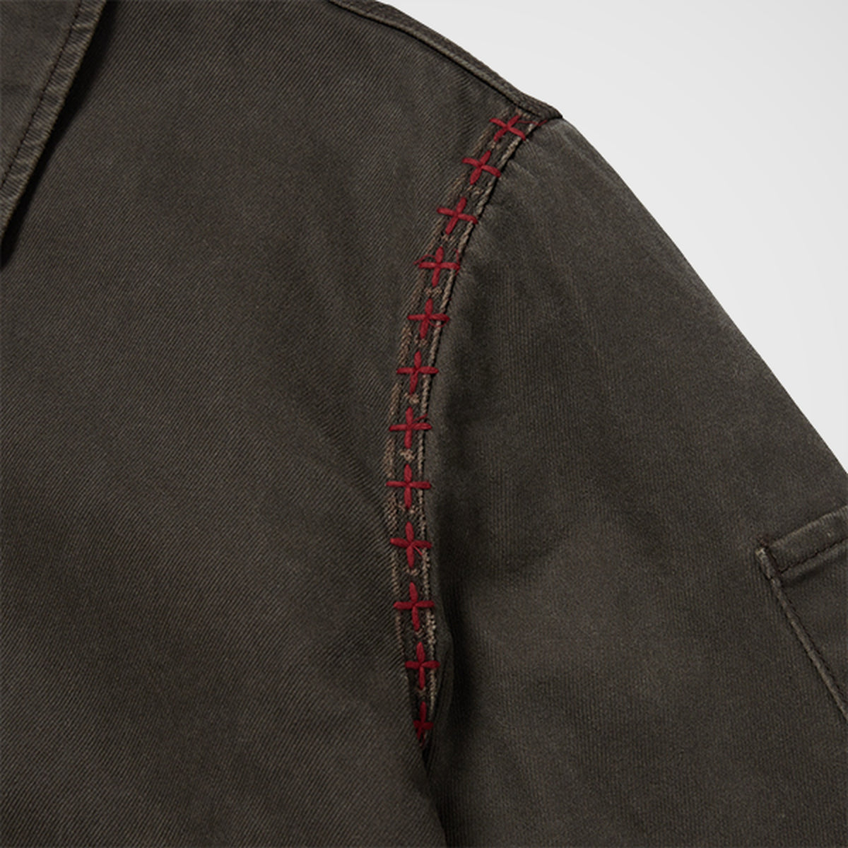 Thug Club X Stitch Eisenhower Jacket in brown, view 6 of 10