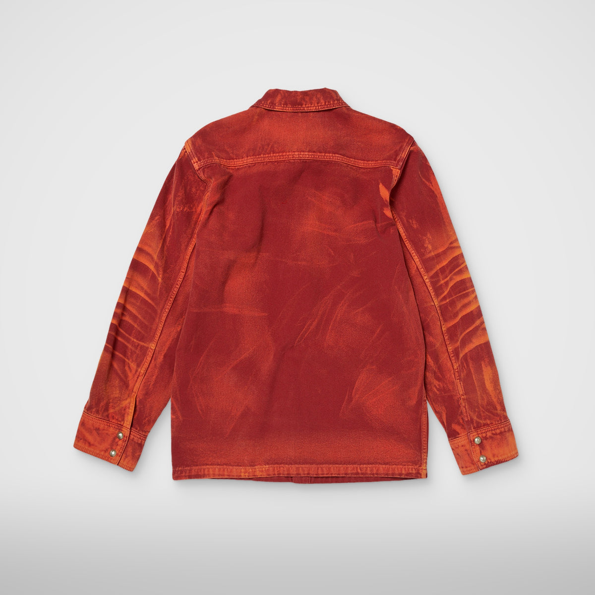 Thug Club TC Two Tone Washed Shirt in red, back view