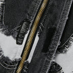 Thug Club Cave Denim Vest in blk/wht, view 4 of 10