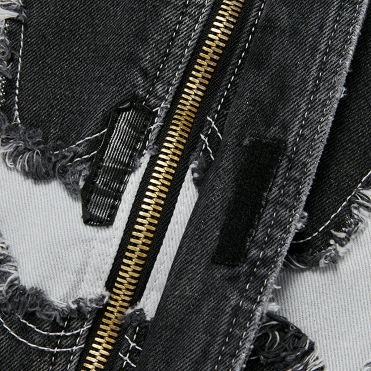 Thug Club Cave Denim Vest in blk/wht, view 4 of 10