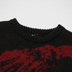 Thug Club TC Bone Cross Knit Sweater in black, view 3 of 4