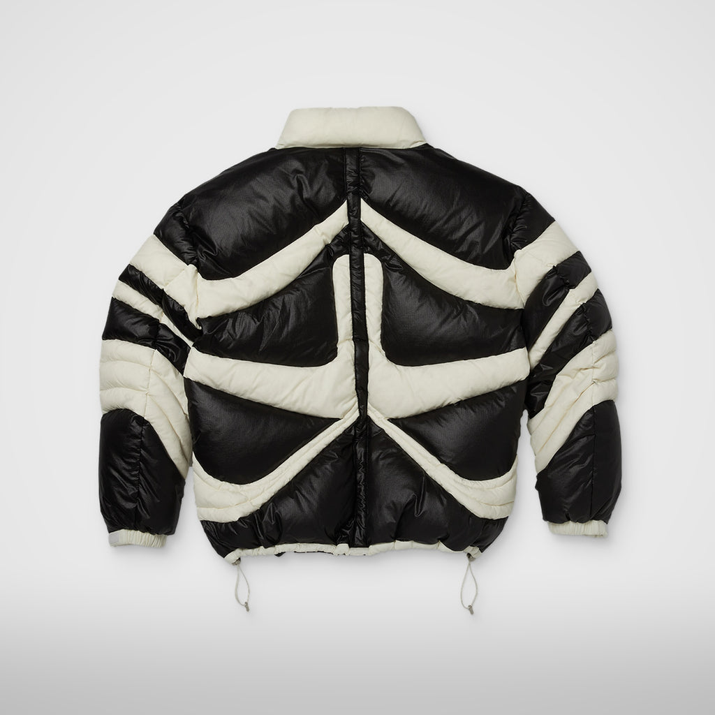Thug Club TC Dunk Puffer Jacket in black/ivory, view 2 of 8