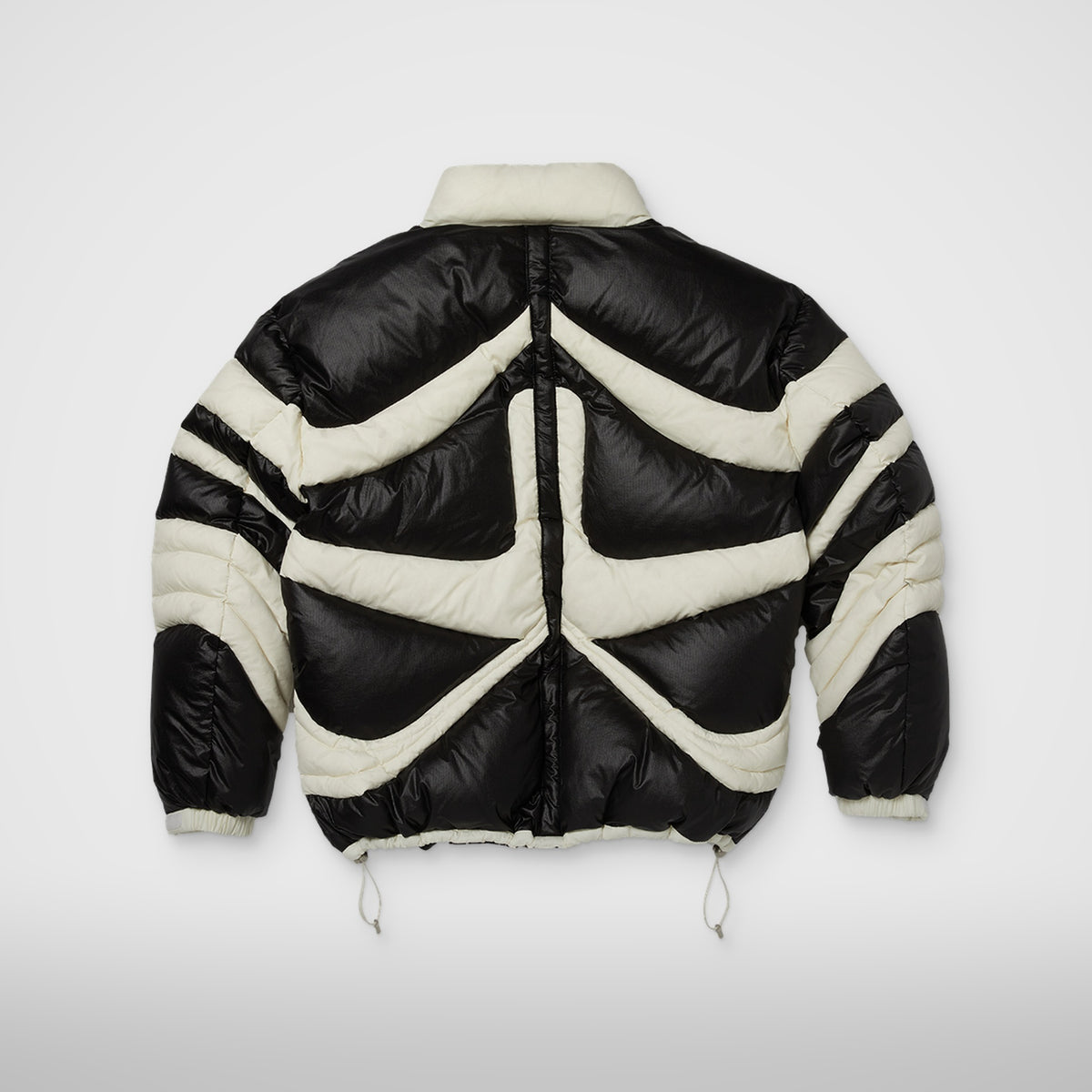Thug Club TC Dunk Puffer Jacket in black/ivory, view 2 of 8
