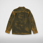 Thug Club TC Two Tone Washed Shirt in olive, back view