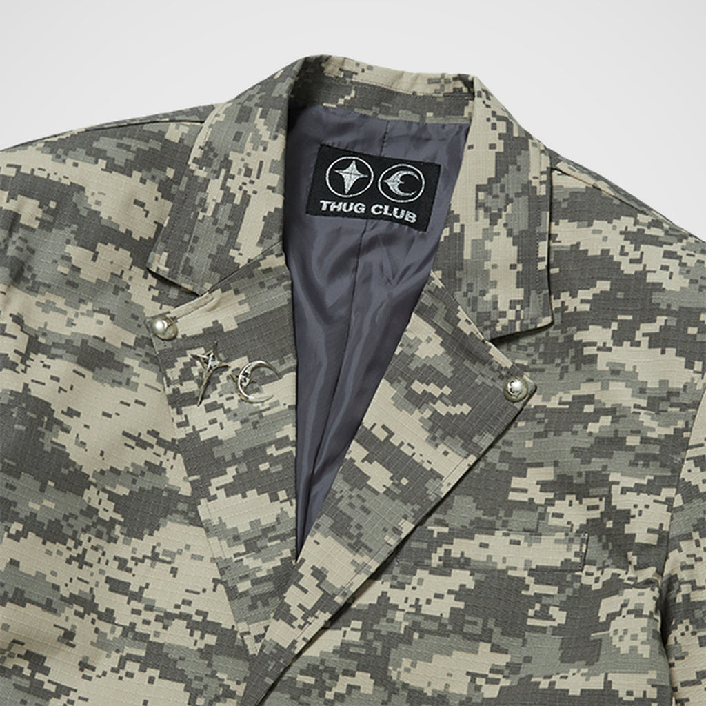 Thug Club TC Army Jacket in grey, view 3 of 6