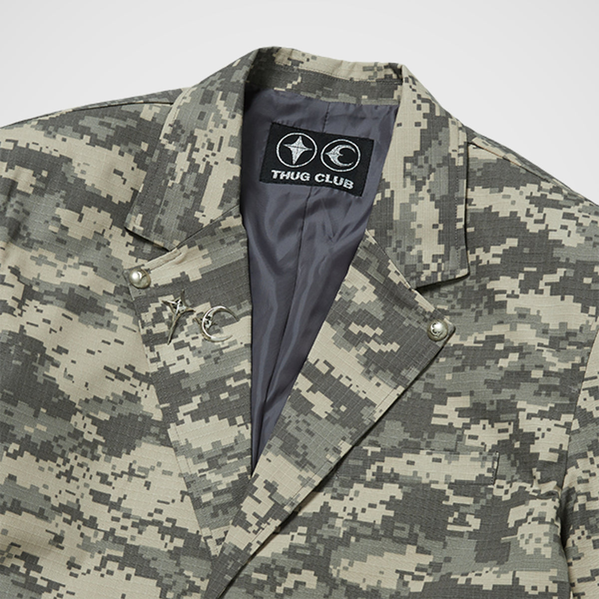 Thug Club TC Army Jacket in grey, view 3 of 6