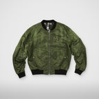 Thug Club Jamong Two Tone Washed MA-1 Jacket in khaki