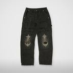 Thug Club Studed Knee Carpenter Pants in black