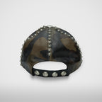 Thug Club Studded Camo Leather Cap in dark camo, view 3 of 3
