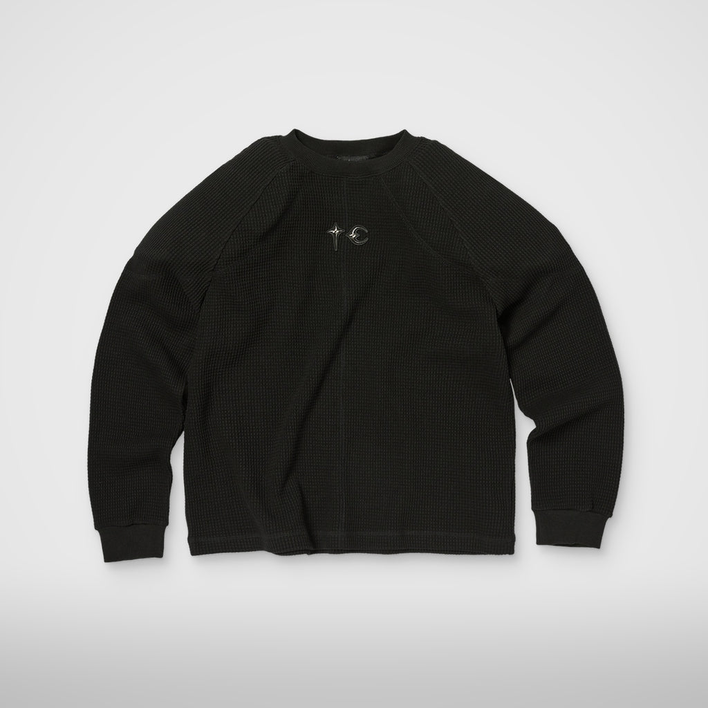 Thug Club Bulk Shoulder Waffle Long Sleeve in black