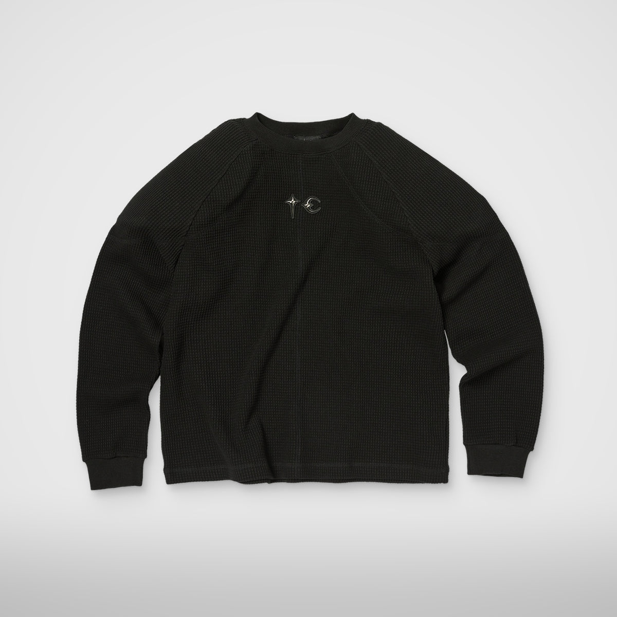 Thug Club Bulk Shoulder Waffle Long Sleeve in black