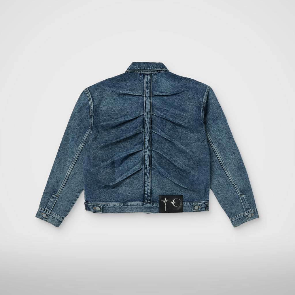 Thug Club Claw Denim Jacket in blue, view 2 of 9