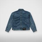 Thug Club Claw Denim Jacket in blue, view 2 of 9