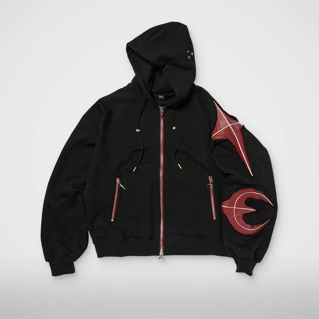 Thug Club New Rock Zip-Up Hoodie in black
