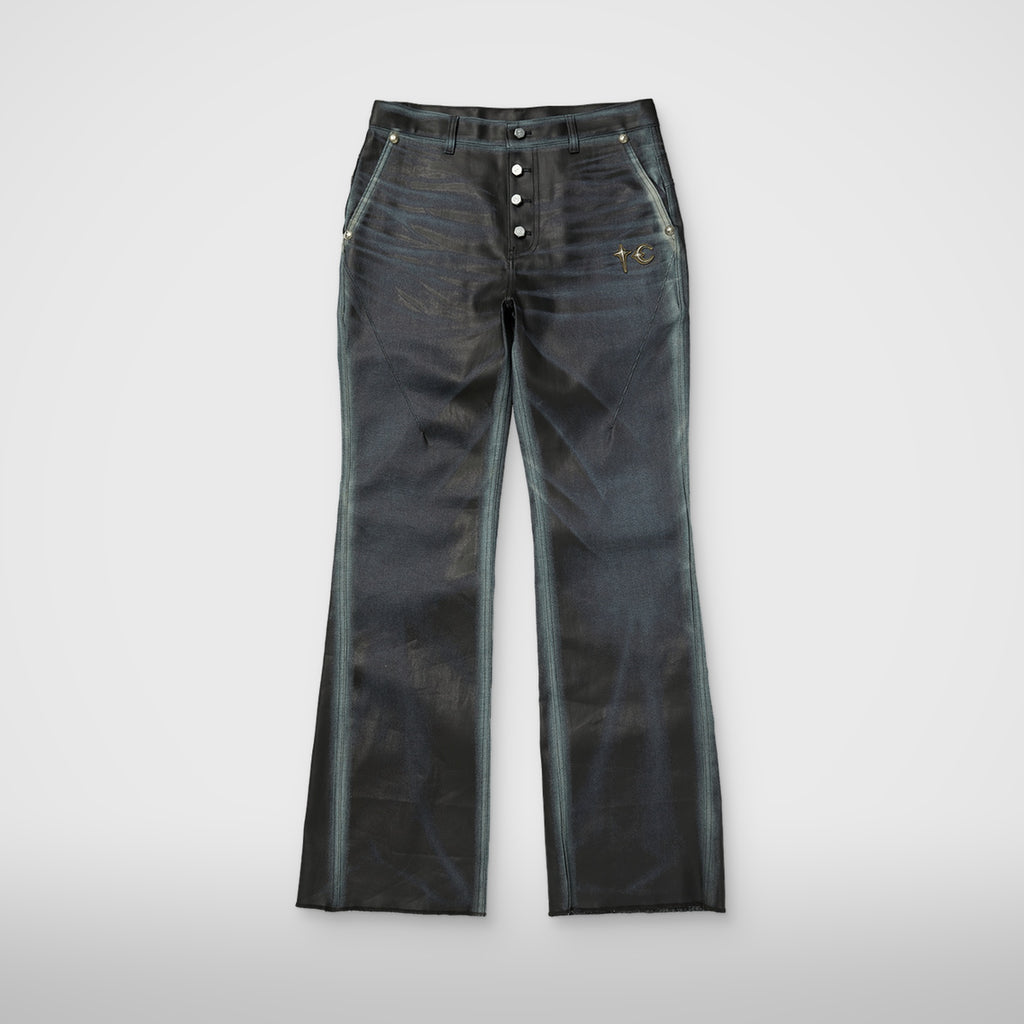 Thug Club Snake Boot Pants in blue