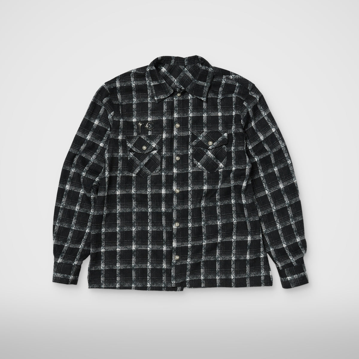Thug Club TC All Over Pattern Shirt in black