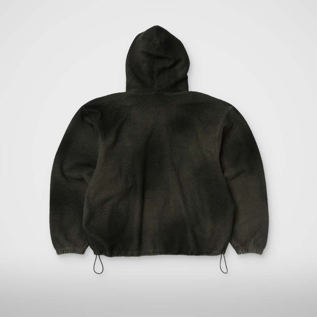 Thug Club TC Sprayed Terry Hoodie in khaki, back view