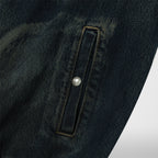 Thug Club Basic Emblem Denim Jacket in blue, view 5 of 7