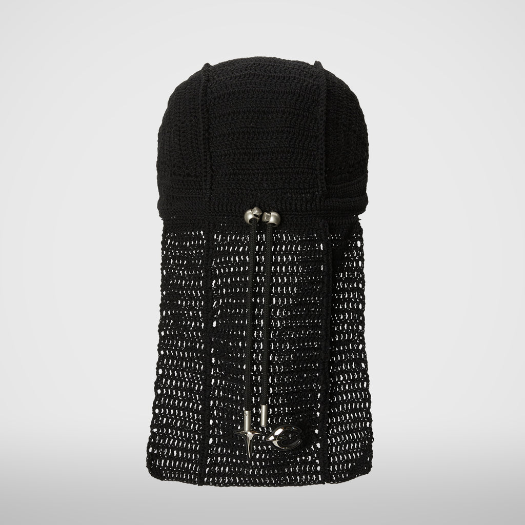 Thug Club TC Destroyed Crochet Tail Hat in black, view 3 of 3