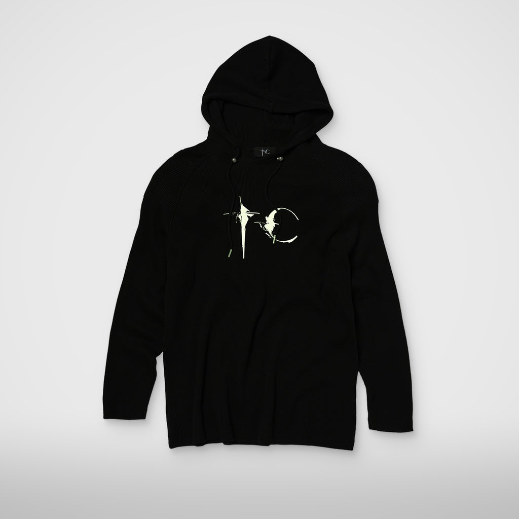 Thug Club Bulk Shoulder Glow In The Dark Hoodie in black, view 2 of 8
