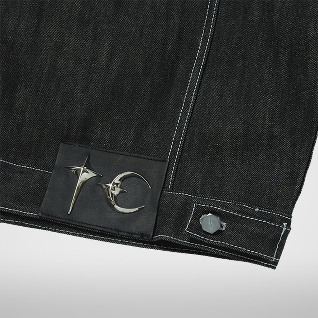 Thug Club Land Warfare Denim Jacket in black, view 8 of 8