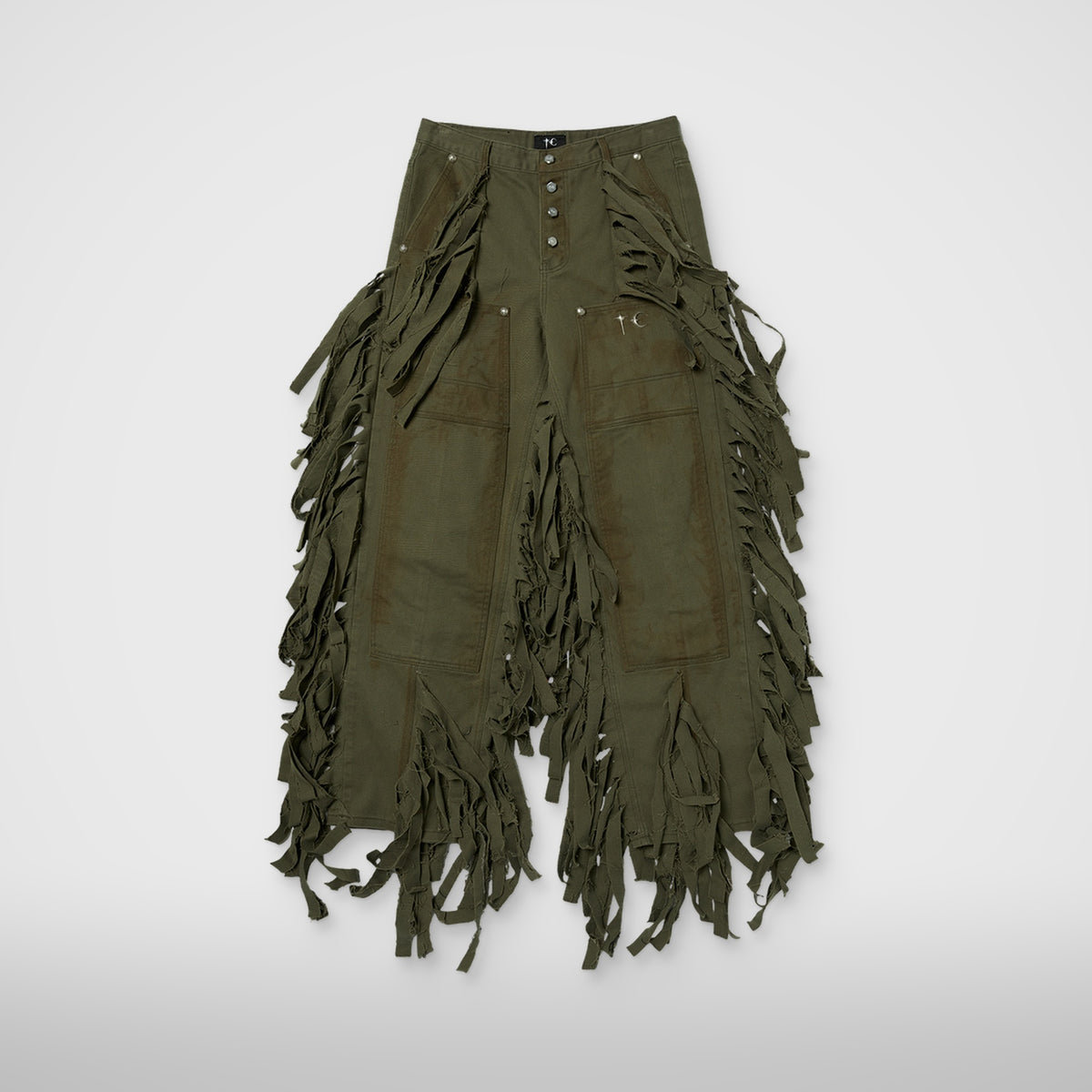 Thug Club Pubg Exclusive Ghillie Suit Pants in khaki