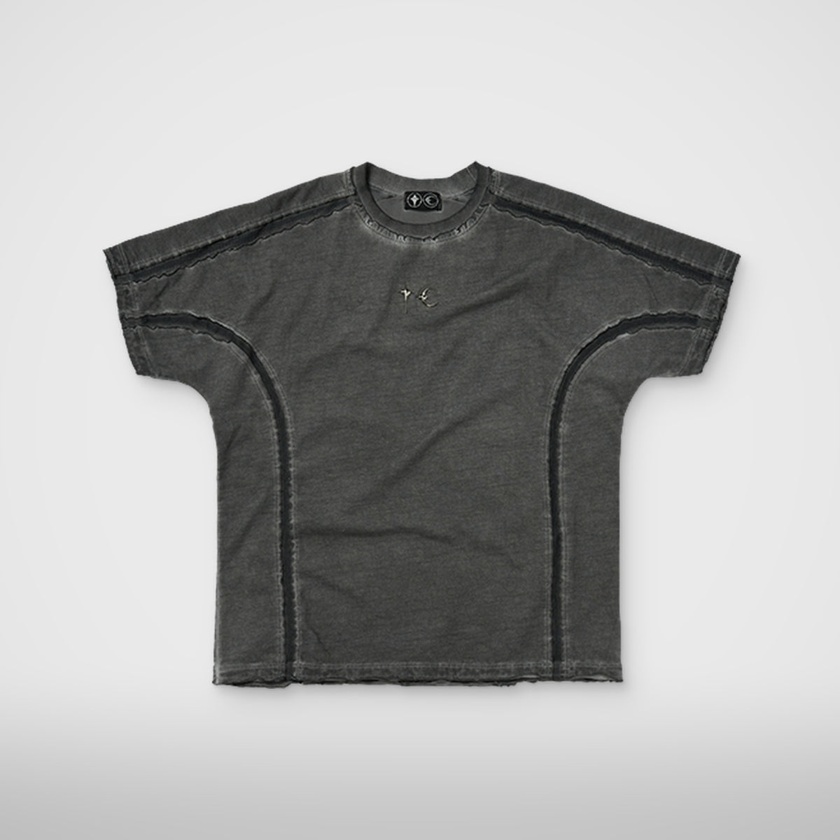 Thug Club Battle Turtle Mesh T-Shirt in charcoal, view 2 of 8