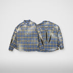 Thug Club Arab Sword Flannel Shirt in blue, view 2 of 2