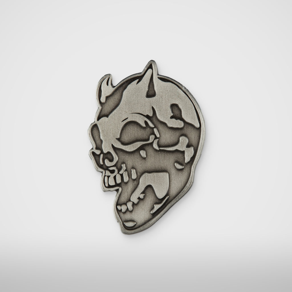 Thug Club TC Riding Skull Brooch in silver, view 2 of 4